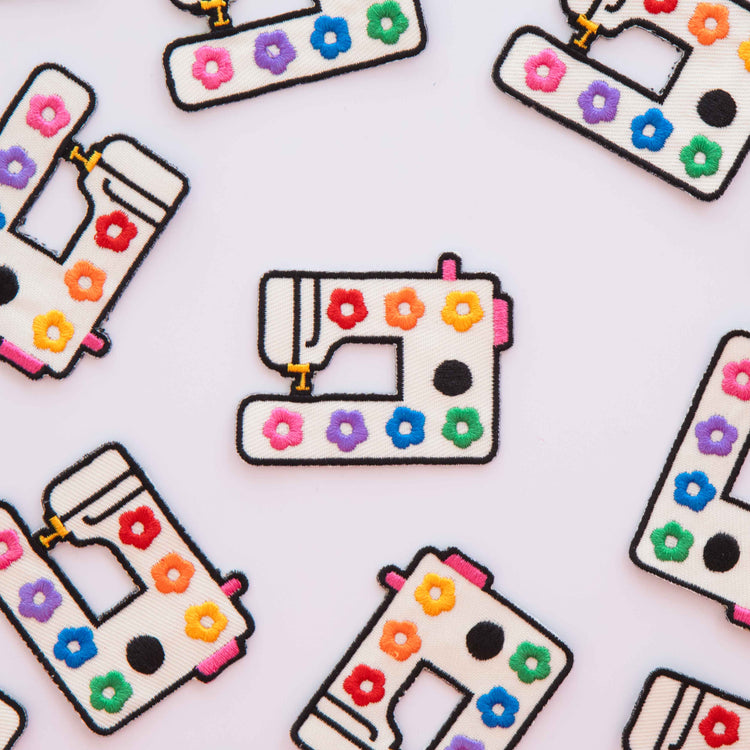 Rainbow Daisy Sewing Machine Iron-On Patch