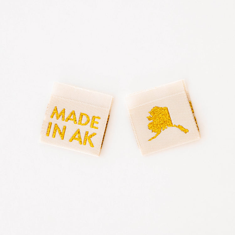 Made in My State Gold Woven Labels