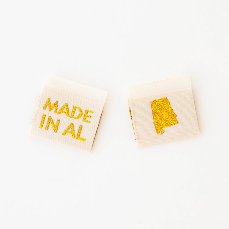 Made in My State Gold Woven Labels