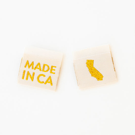 Made in My State Gold Woven Labels