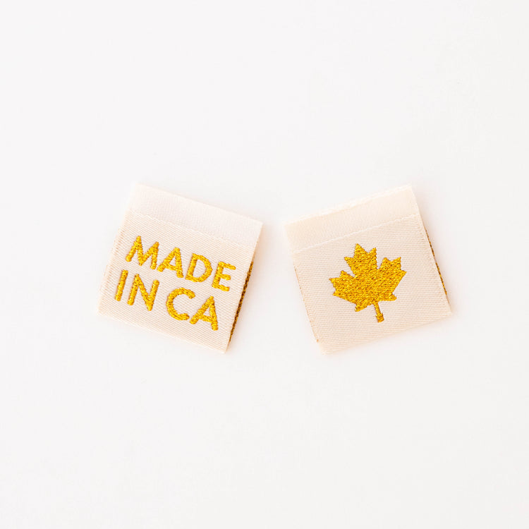Made in Canada Gold Woven Labels