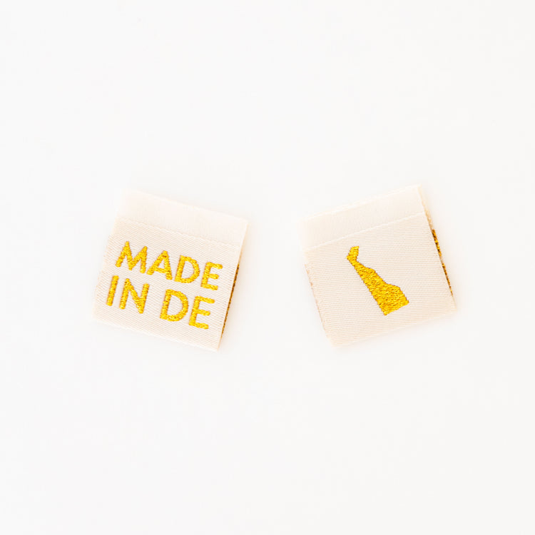 Made in My State Gold Woven Labels