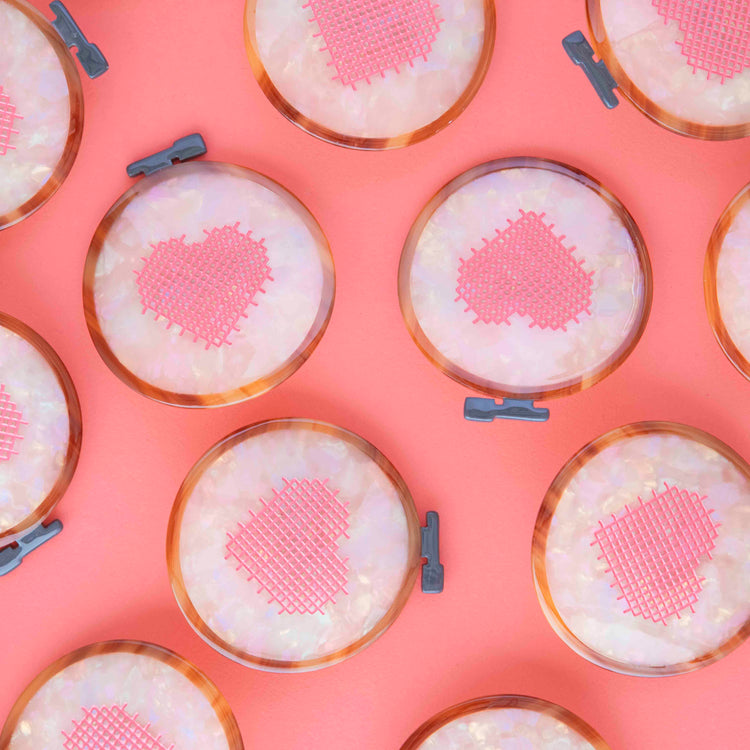 Cross Stitch Embroidery Hoop French Barrette