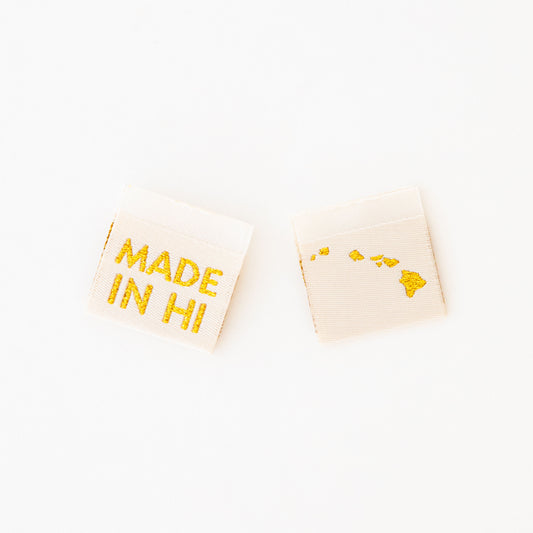 Made in My State Gold Woven Labels