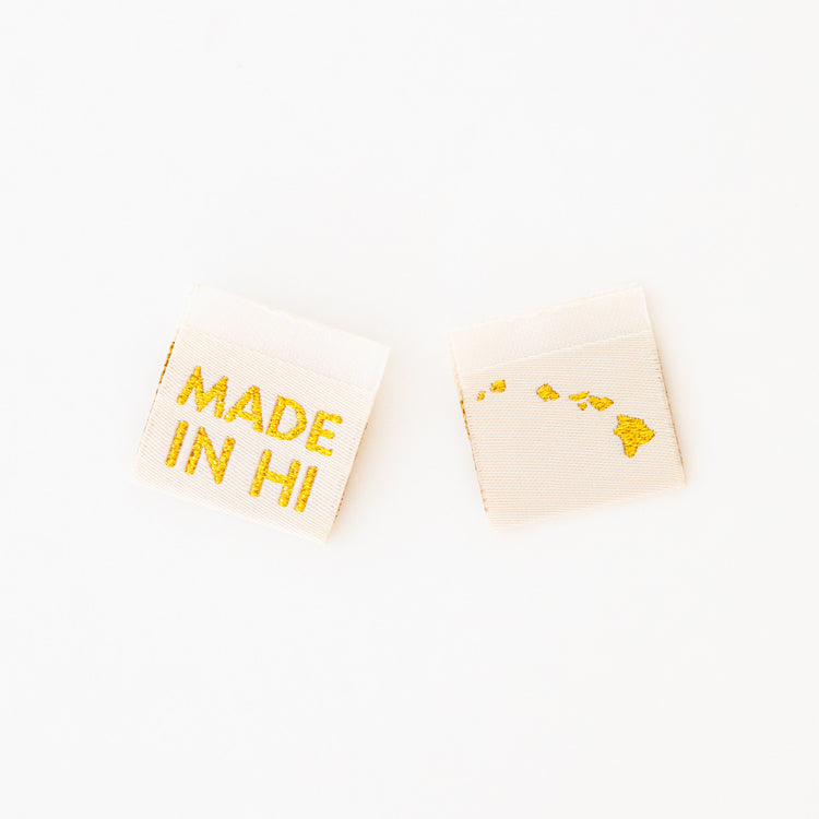 Made in My State Gold Woven Labels