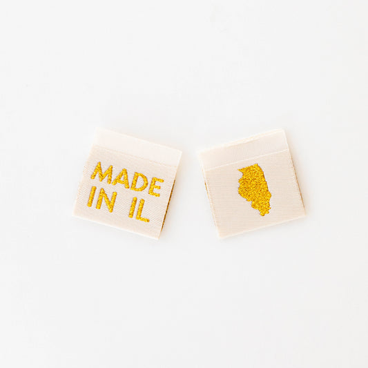 Made in My State Gold Woven Labels