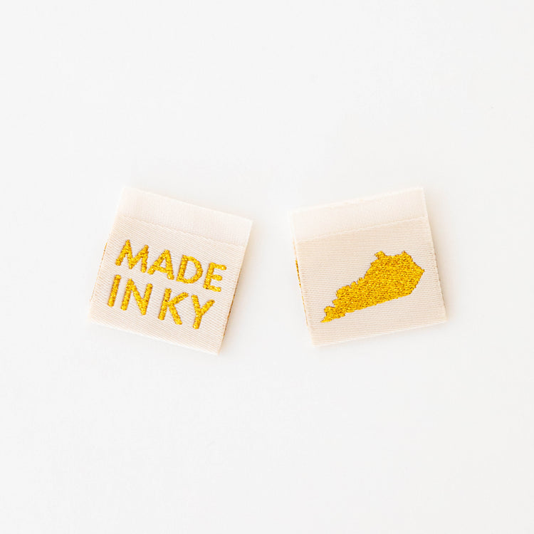 Made in My State Gold Woven Labels