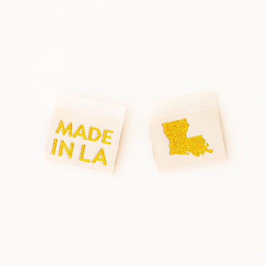 Made in My State Gold Woven Labels