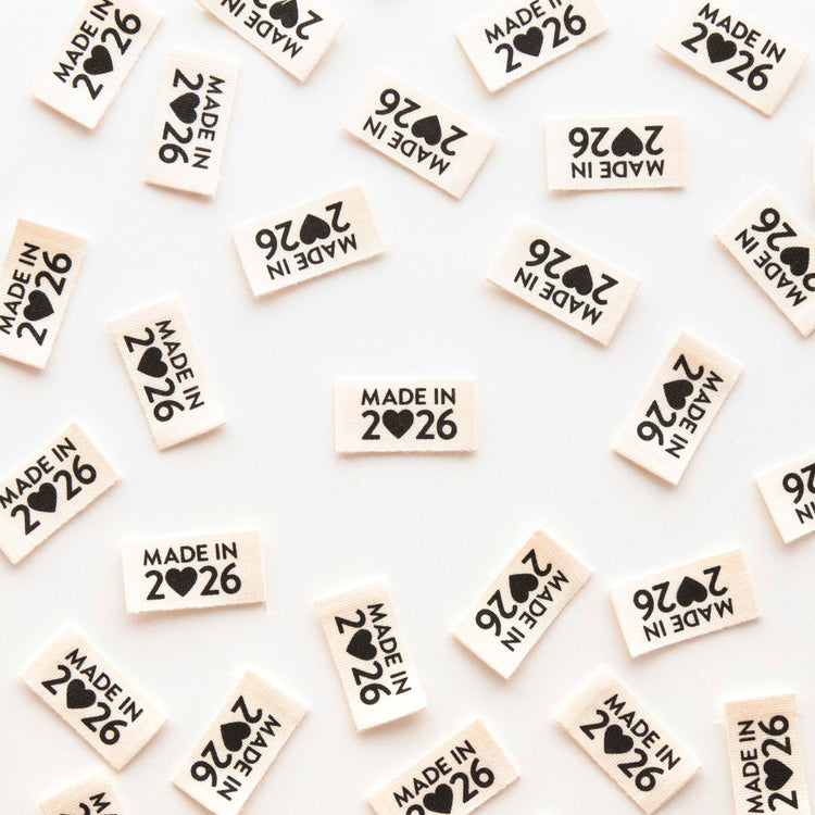 Made in 2026 Organic Cotton Endfold Sewing Labels