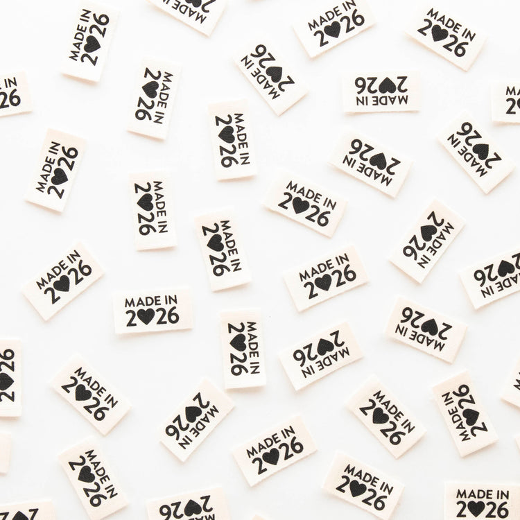 Made in 2026 Organic Cotton Endfold Sewing Labels