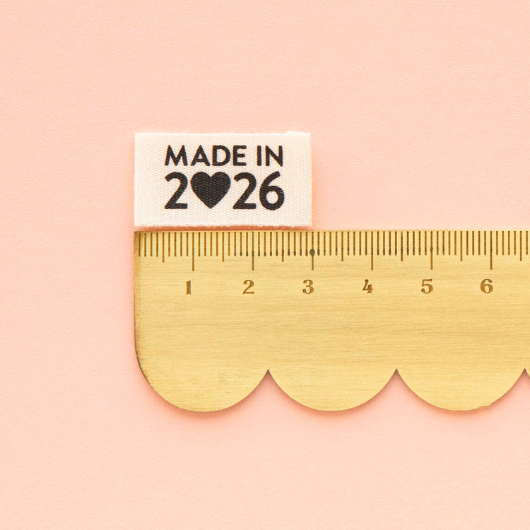 Made in 2026 Organic Cotton Endfold Sewing Labels
