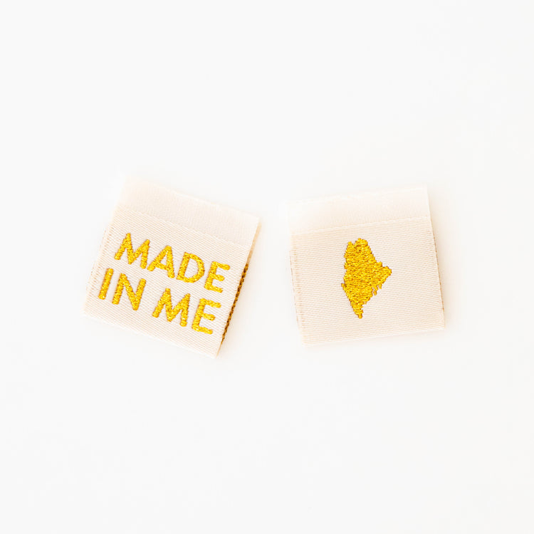Made in My State Gold Woven Labels