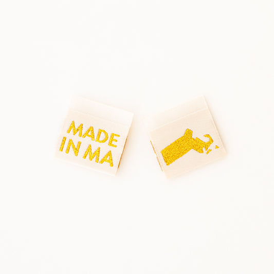 Made in My State Gold Woven Labels