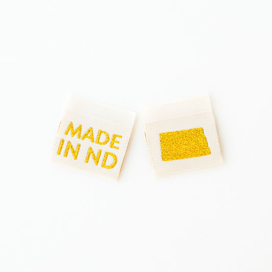 Made in My State Gold Woven Labels