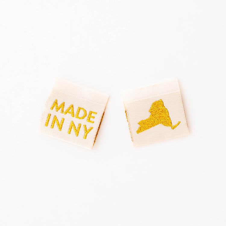 Made in My State Gold Woven Labels