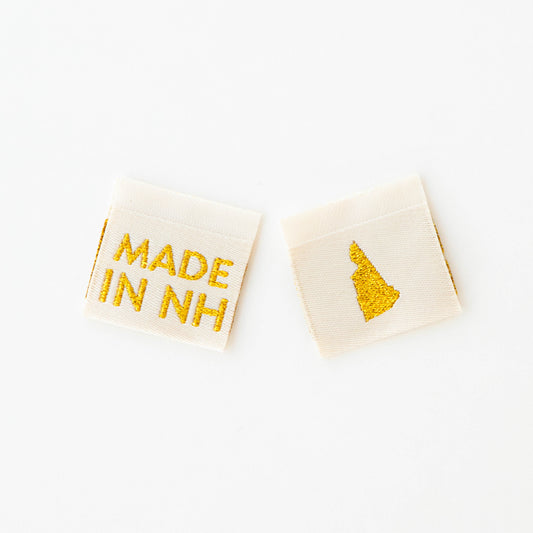 Made in My State Gold Woven Labels