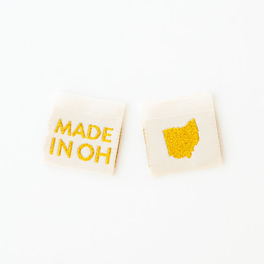 Made in My State Gold Woven Labels