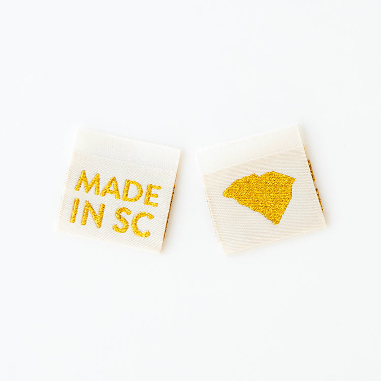 Made in My State Gold Woven Labels
