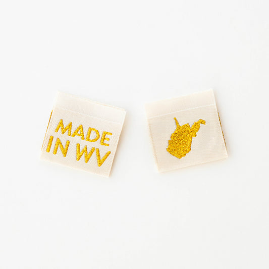 Made in My State Gold Woven Labels