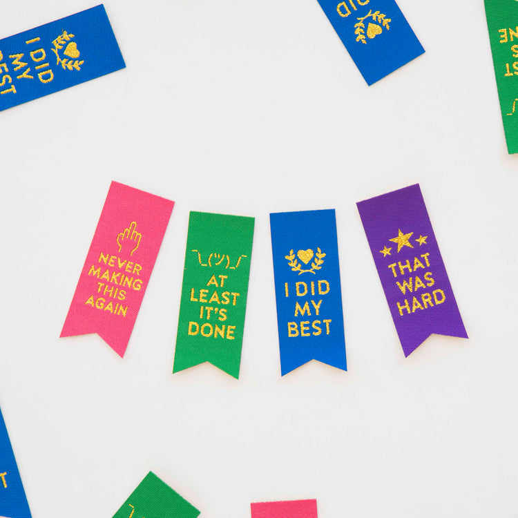 Award Ribbon Multipack Woven Sewing Labels