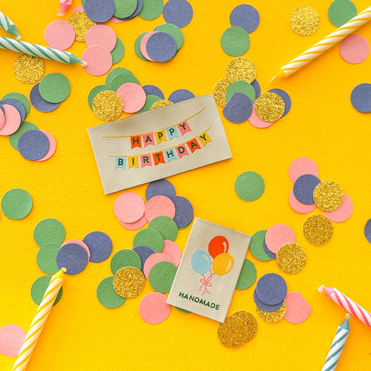 Birthday Multipack Woven Labels