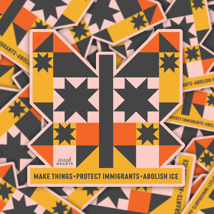 Butterfly Abolish Ice Sticker