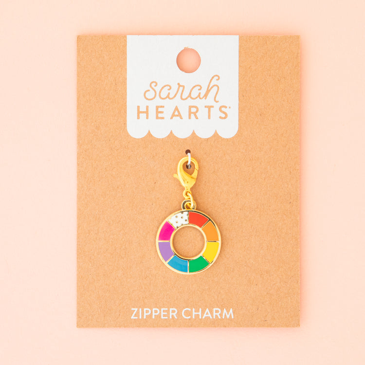 Color Wheel Zipper Charm
