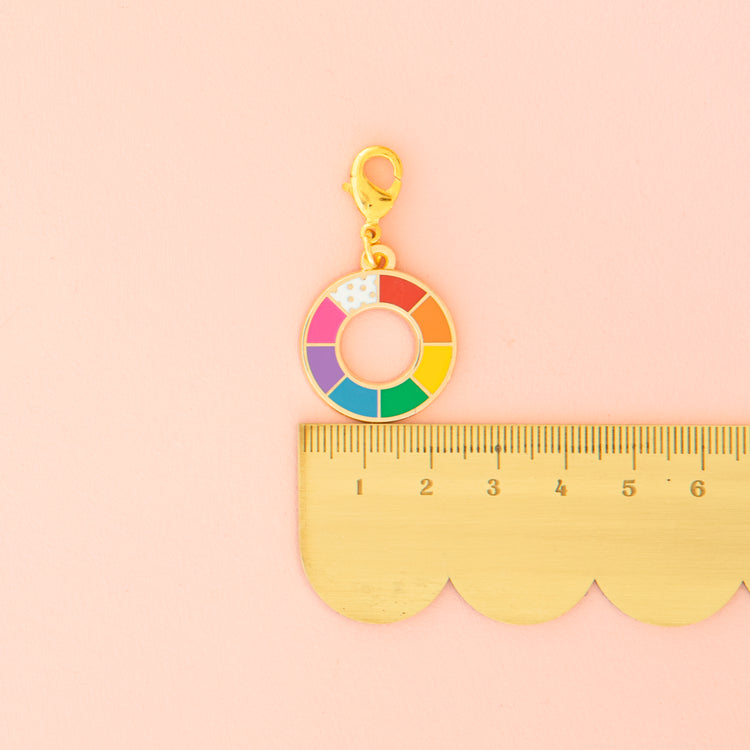 Color Wheel Zipper Charm