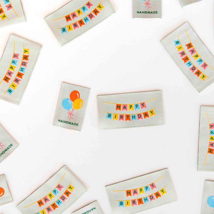Birthday Multipack Woven Labels