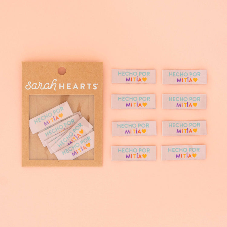Hecho Por Mi Tía Woven Sewing Labels
