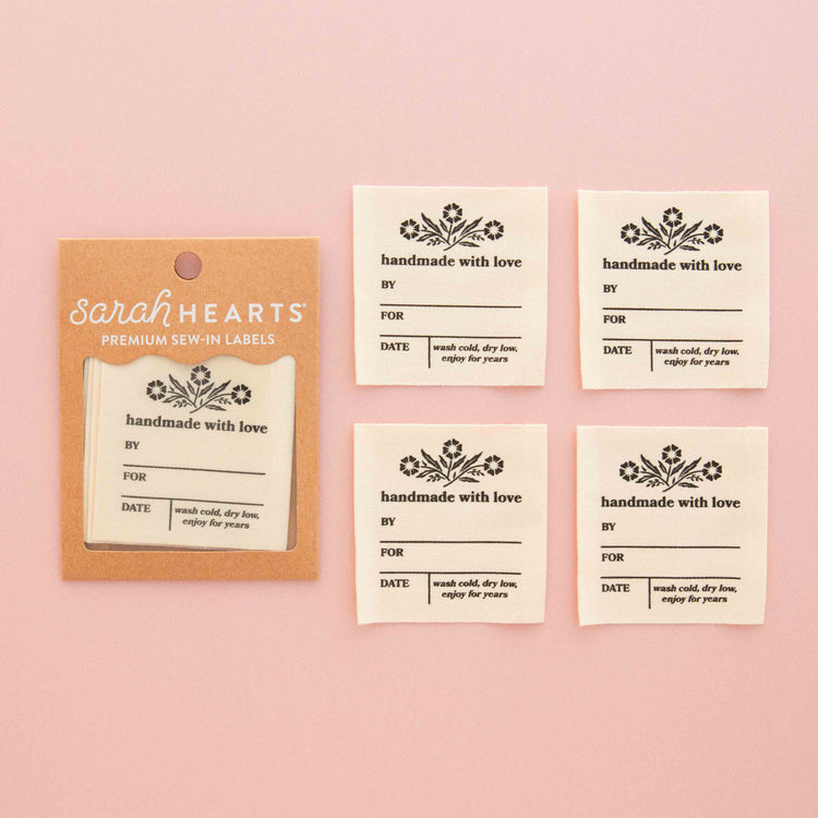 Vintage Handmade with Love Organic Cotton Write-In Labels