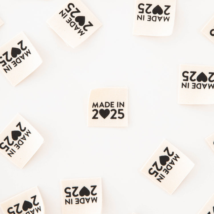 Made in 2025 Organic Cotton Sewing Labels