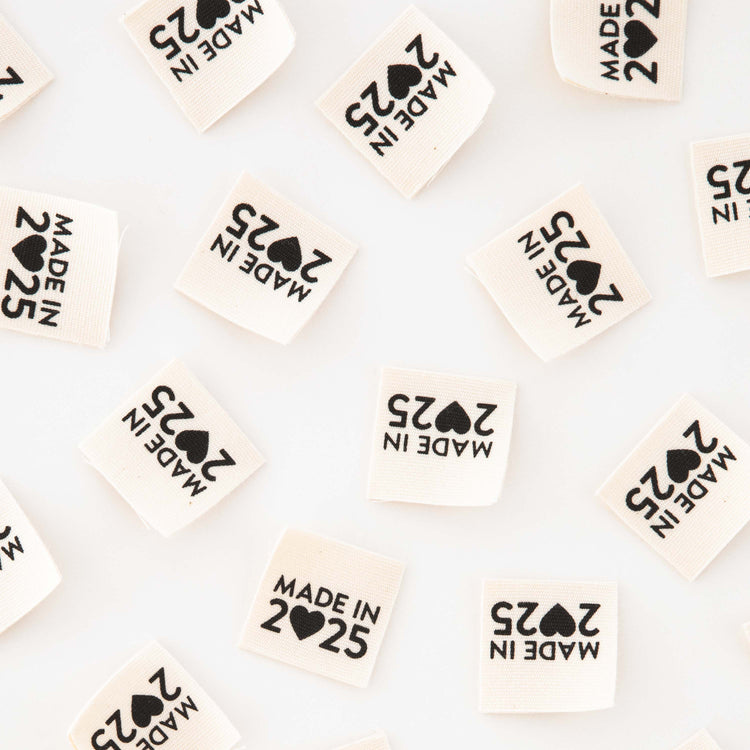 Made in 2025 Organic Cotton Sewing Labels