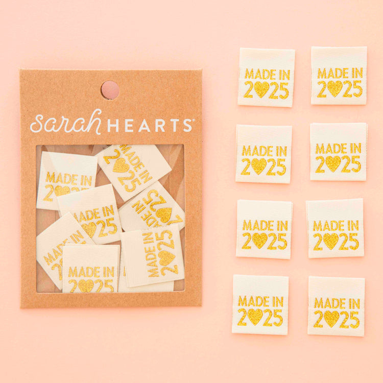 Made in 2025 Gold Woven Sewing Labels