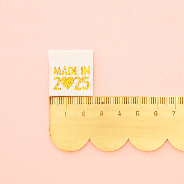 Made in 2025 Gold Woven Sewing Labels