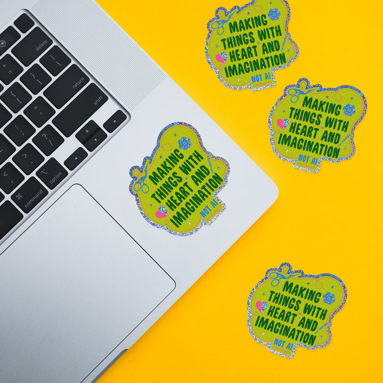 Making with Heart and Imagination Holographic Sticker
