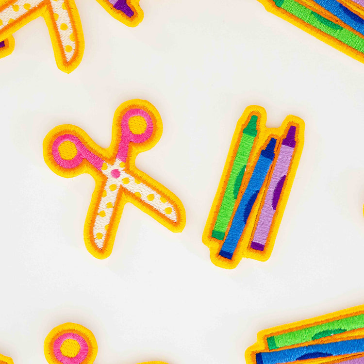 Scissors and Crayons Sticker Patches - 2 Pack