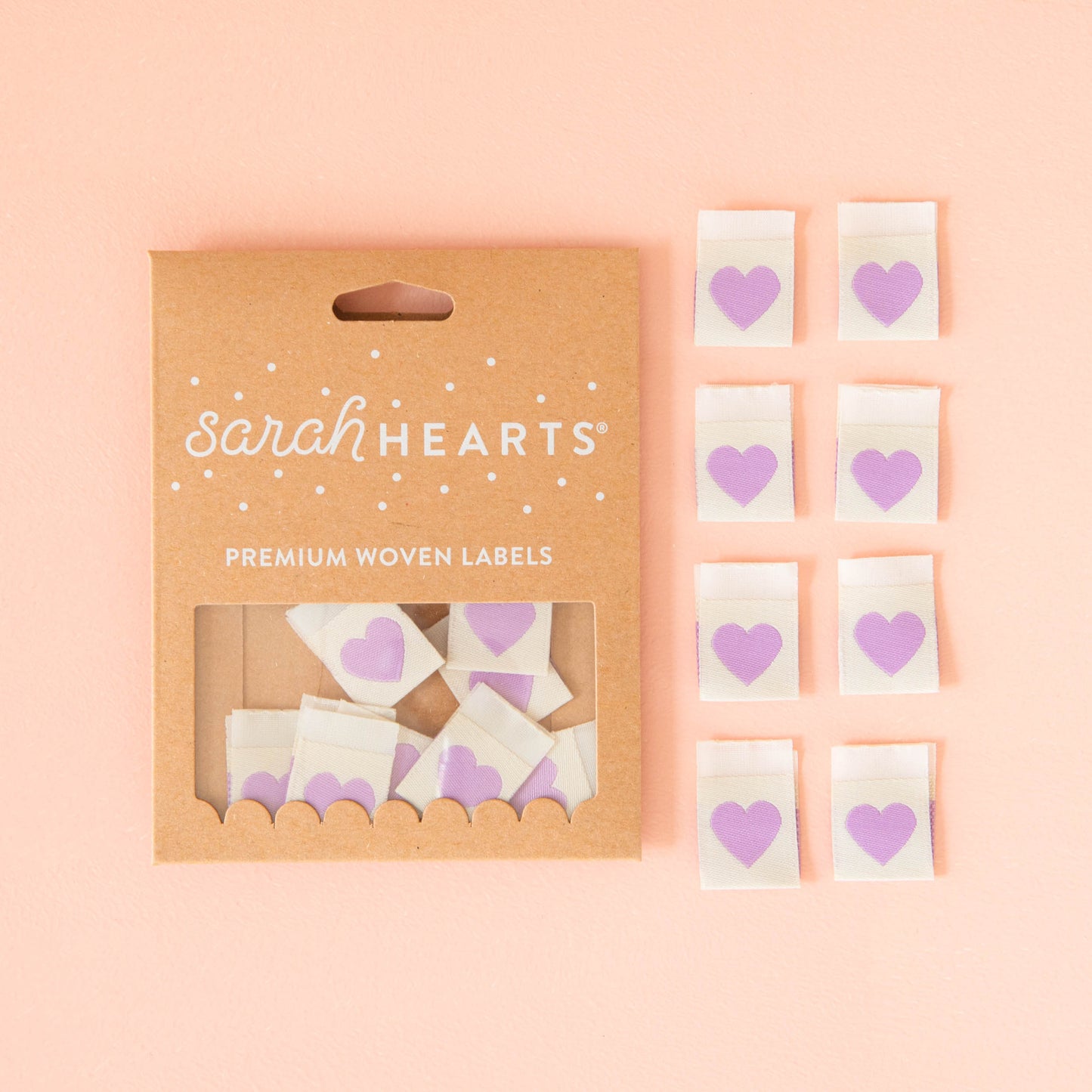 Purple Heart Woven Labels