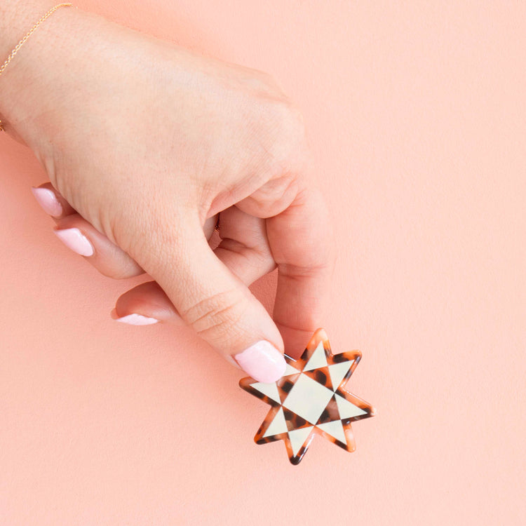 Quilt Star Hair Clip