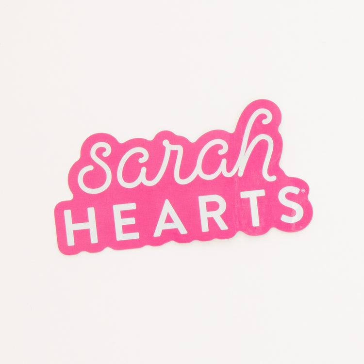 Sarah Hearts Holographic Logo Sticker