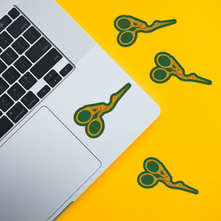 Stork Scissors Sticker