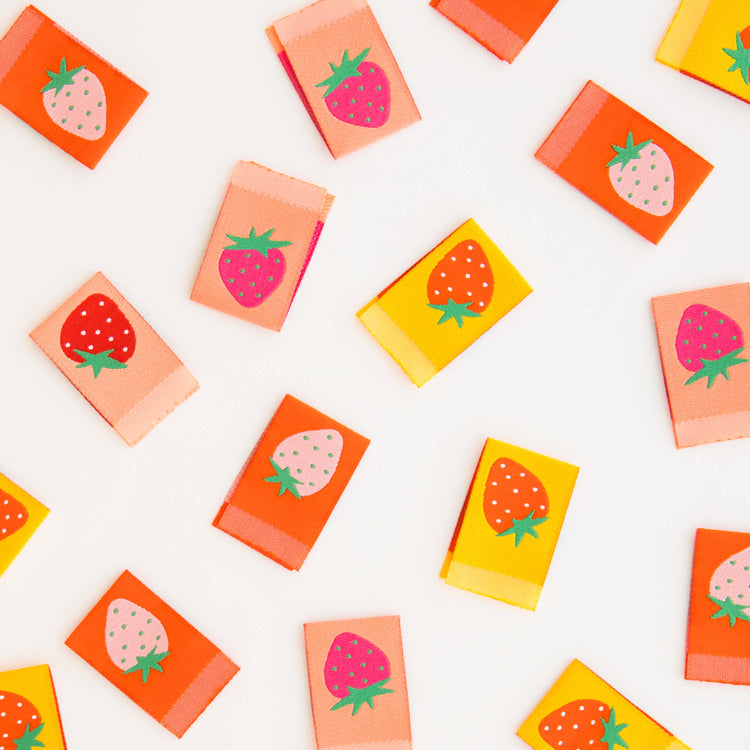 Strawberry Multipack Woven Sewing Labels
