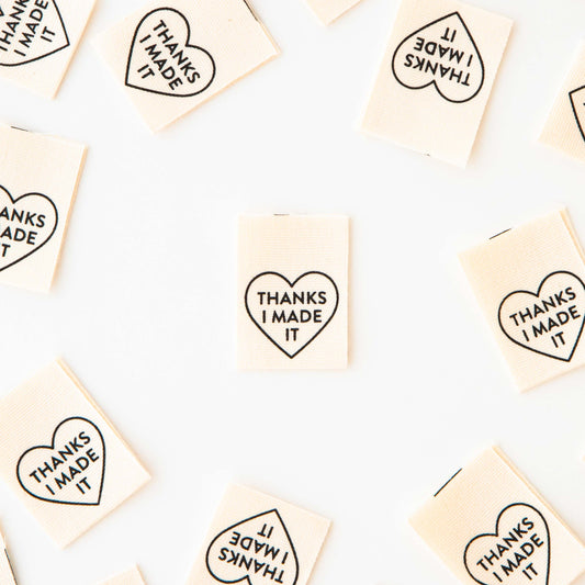 Thanks I Made It Heart Organic Cotton Labels