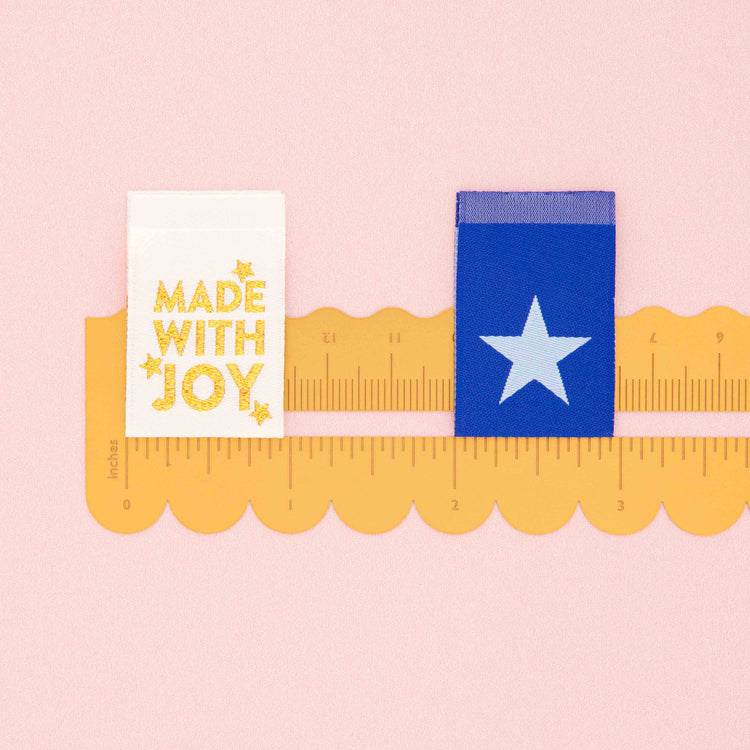 Woven Sew In Labels - Made with Joy Reversible Multipack - 8 pack