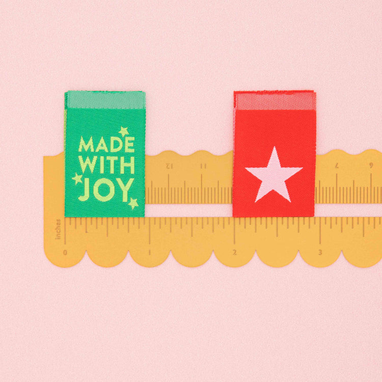 Woven Sew In Labels - Made with Joy Reversible Multipack - 8 pack