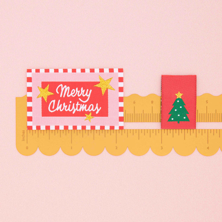 Woven Sew In Labels - Christmas Holiday Multipack - 4 pack