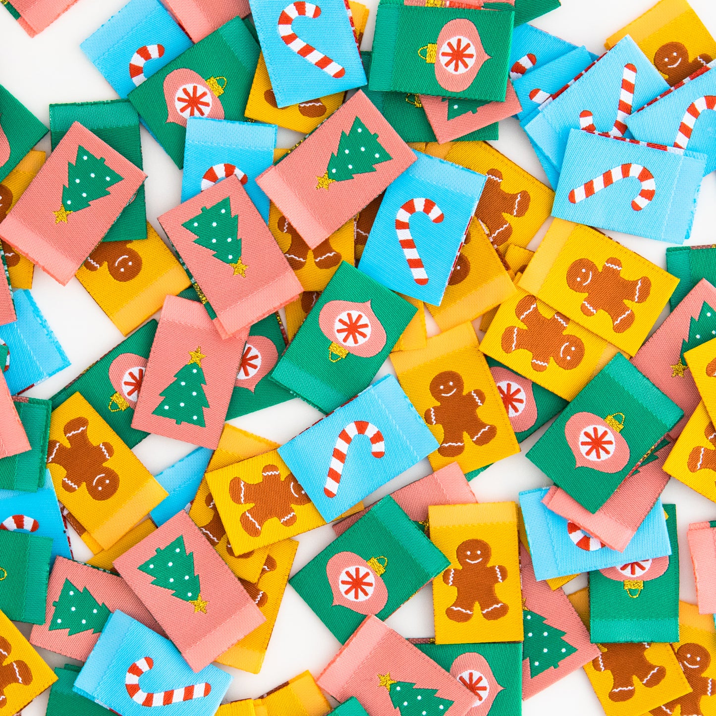 Christmas Holiday Icons Multipack Woven Labels