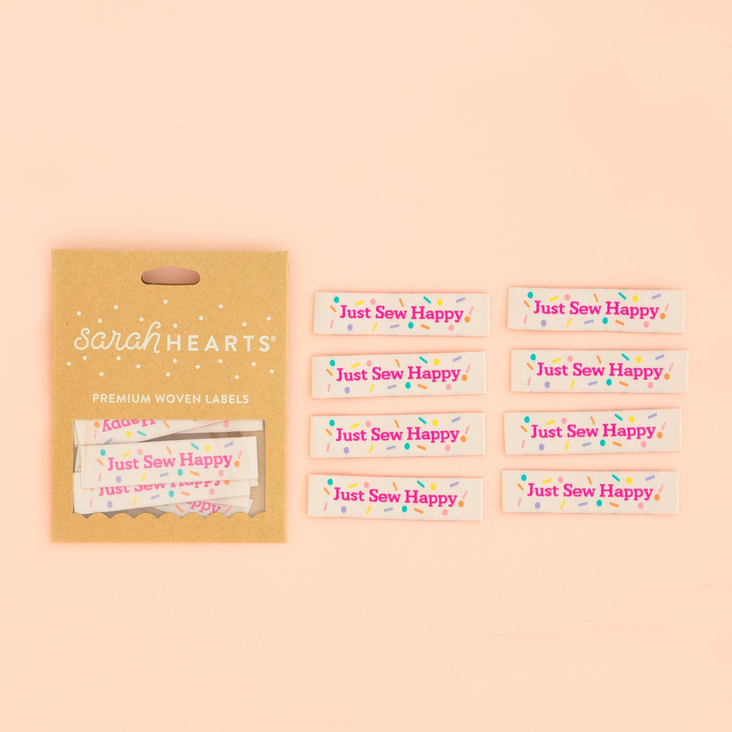 Just Sew Happy Tied with a Ribbon Woven Labels