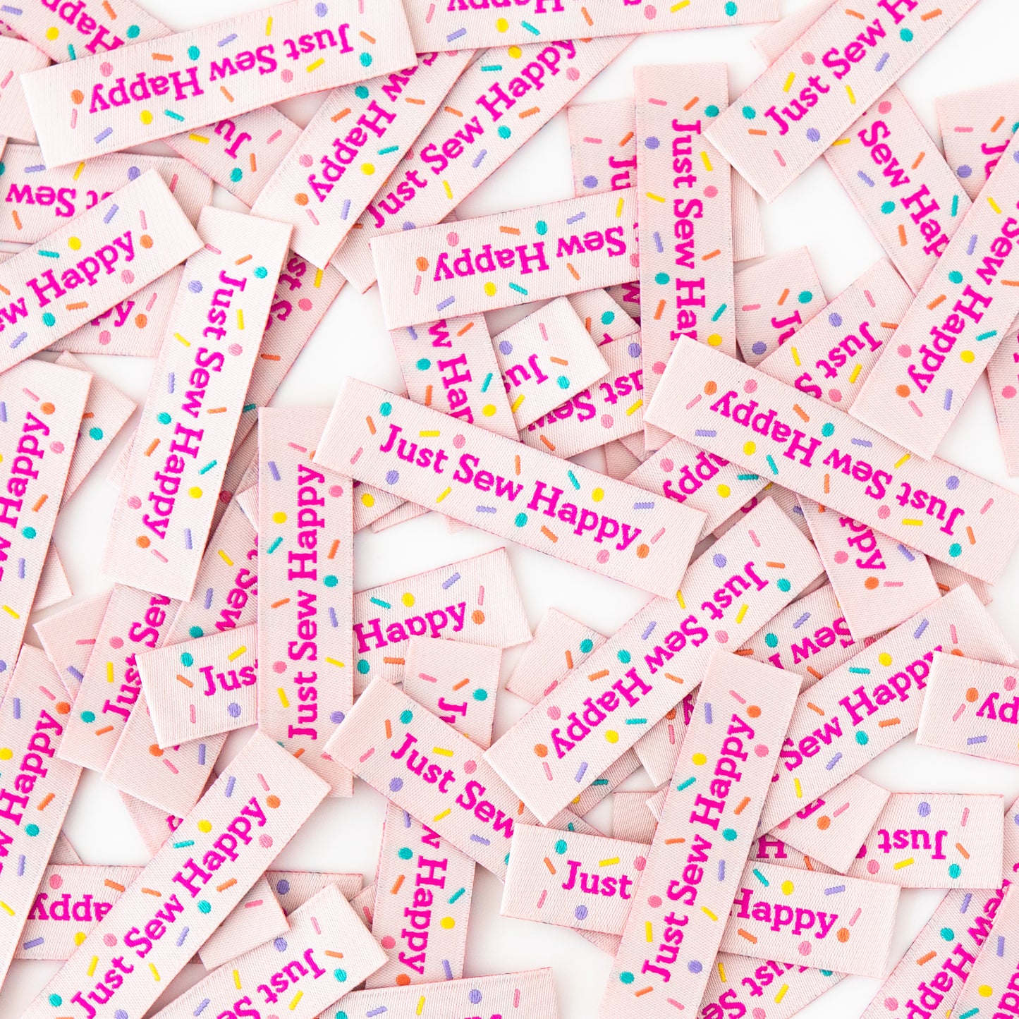 Just Sew Happy Tied with a Ribbon Woven Labels