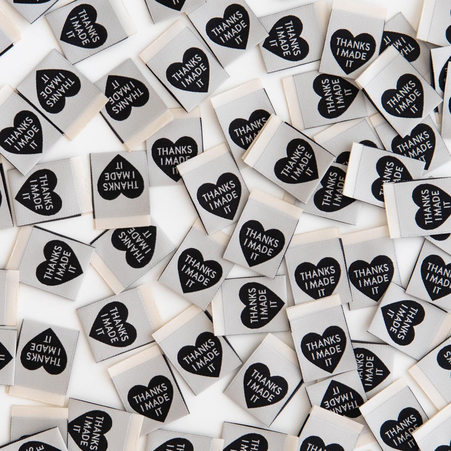 Thanks I Made It Heart Woven Labels